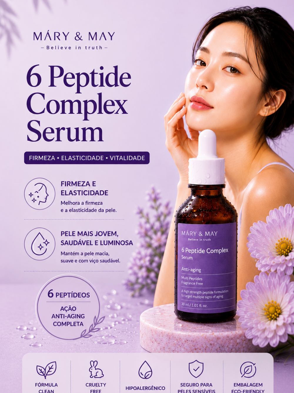 6 Peptide Complex Serum 30ml - Máry&May