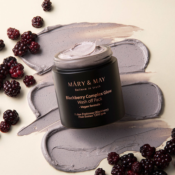 mary & may blackberry complex glow wash off pack