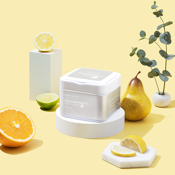 mary & may niacinamide vitamin c brightening mask 30 unidades