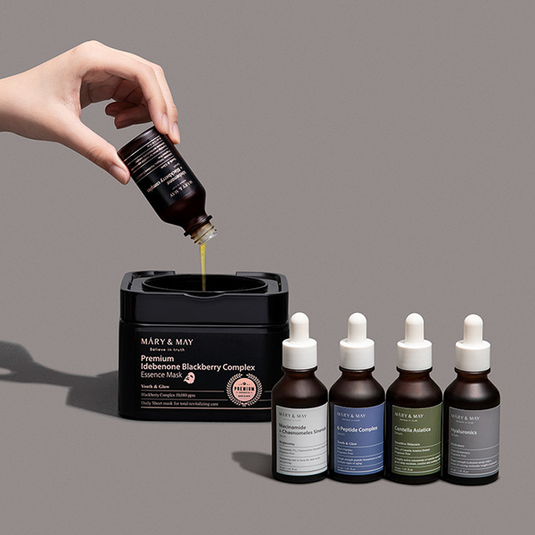 mary & may premium idebenone blackberry complex essence mask