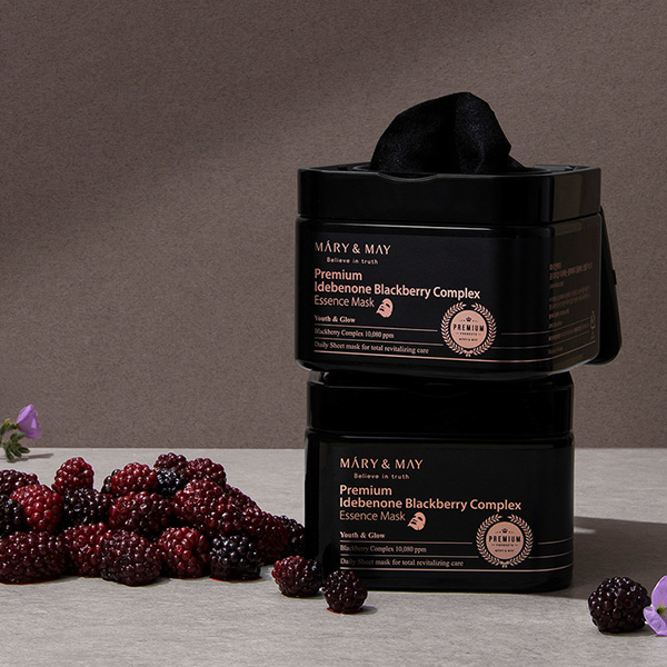 mary & may premium idebenone blackberry complex essence mask