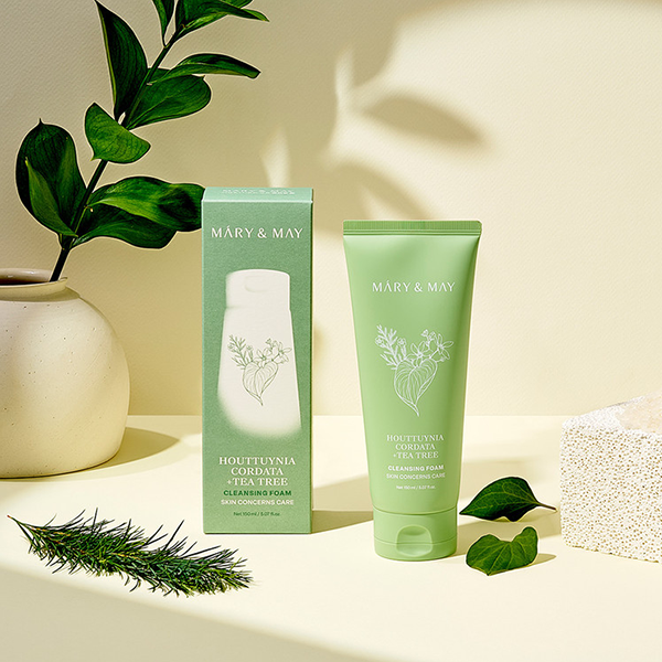 mary & may houttuynia cordata+tea tree cleansing foam