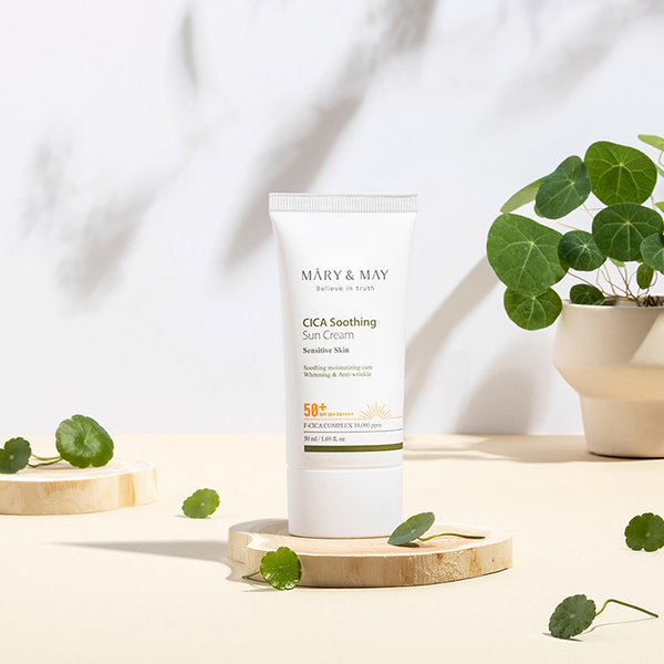 mary & may cica soothing sun cream 50+ spf 50+ pa++++