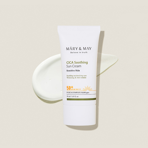 mary & may cica soothing sun cream 50+ spf 50+ pa++++