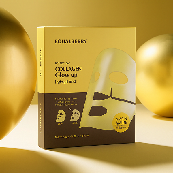 eqqualberry collagen glow up hydrogel mask