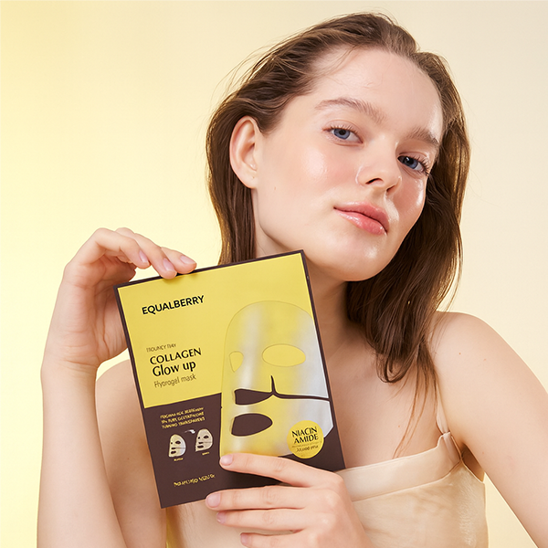 eqqualberry collagen glow up hydrogel mask