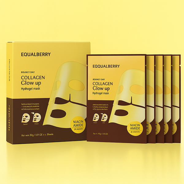 eqqualberry collagen glow up hydrogel mask