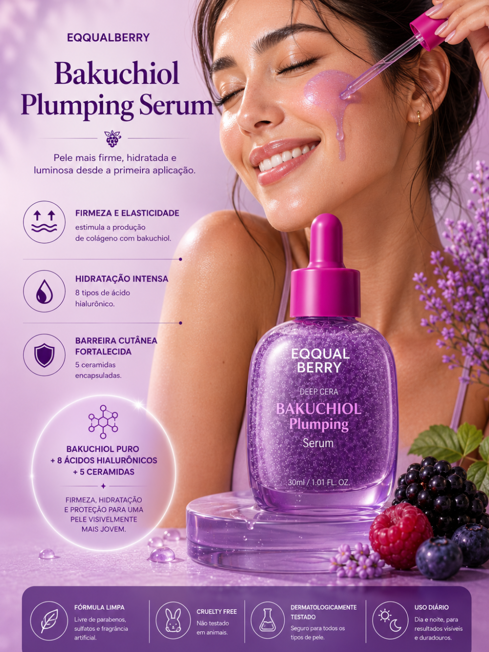 Bakuchiol Plumping Serum 30ml - Eqqualberry
