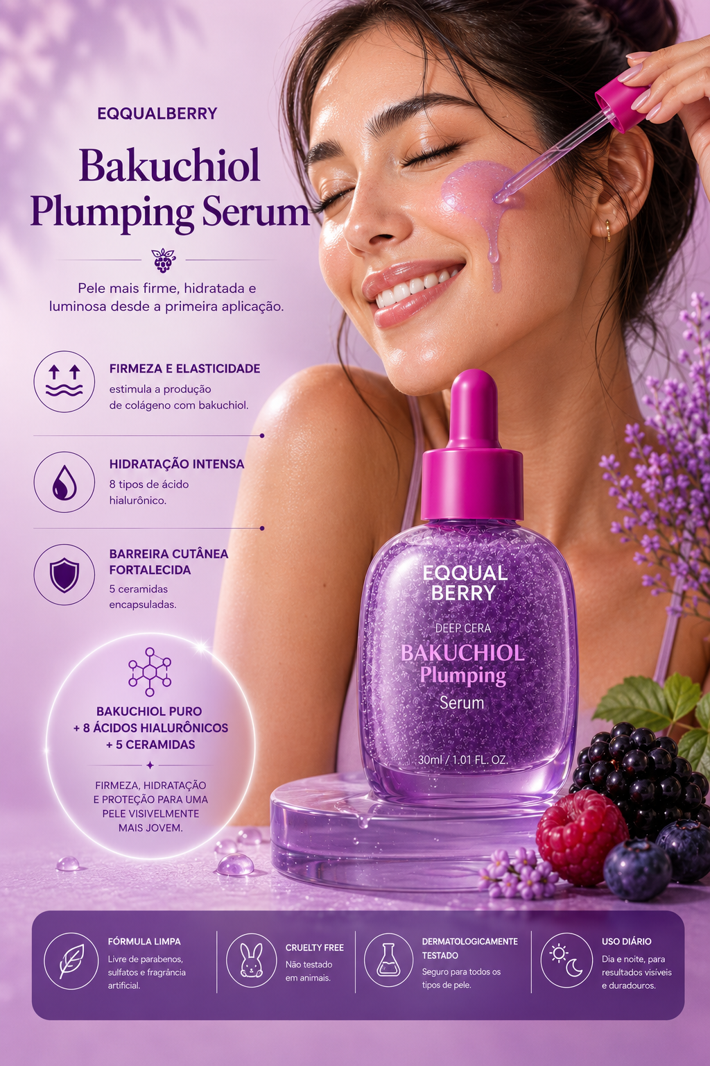 Bakuchiol Plumping Serum 30ml - Eqqualberry