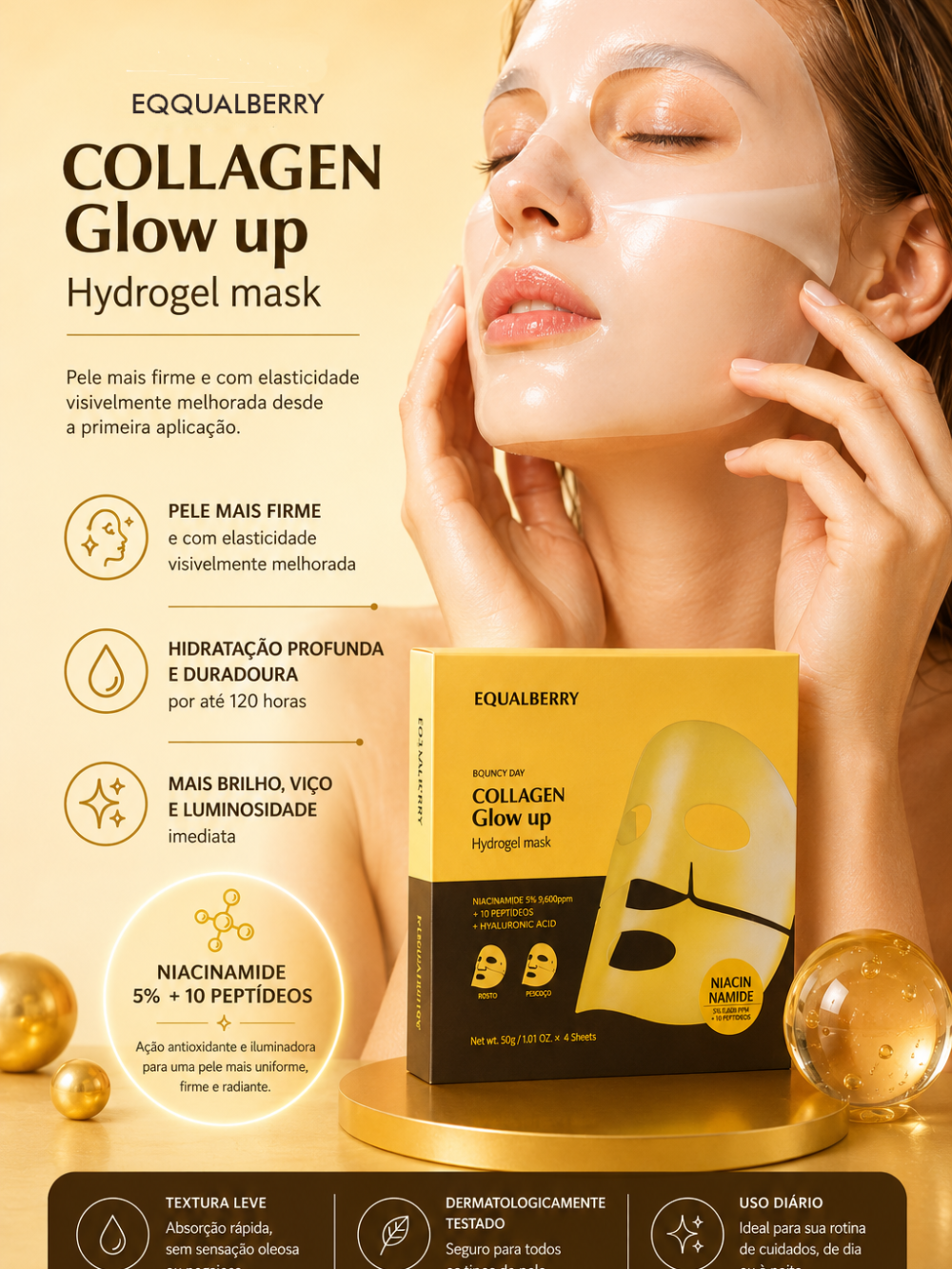 Collagen Glow Up Hydrogel Mask - Eqqualberry
