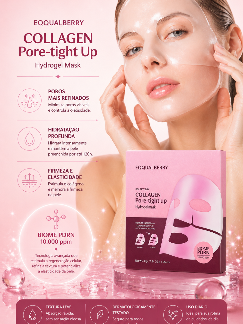 Collagen Pore-Tight Up Hydrogel Mask - Eqqualberry