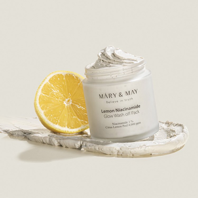 Lemon Niacinamide Glow Wash Off Pack 125g - Mary&May