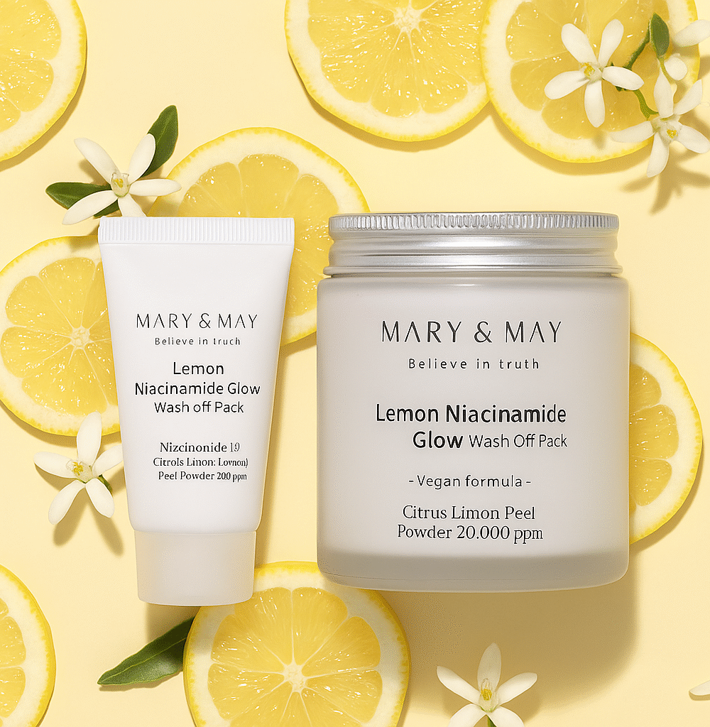 Lemon Niacinamide Glow Wash Off Pack 125g - Mary & May