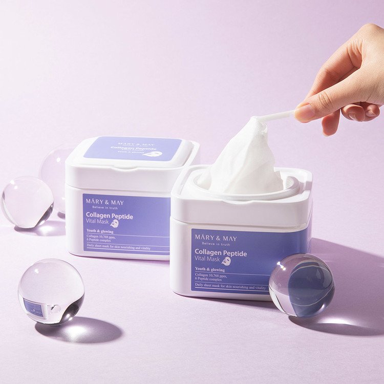 mary & may collagen peptide vital mask