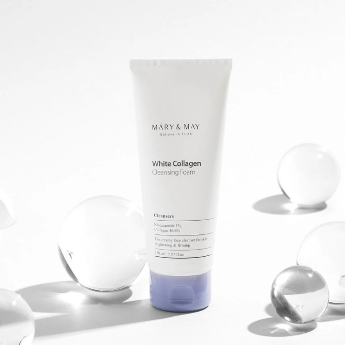White Collagen Cleansing Foam 150ml - Mary&May