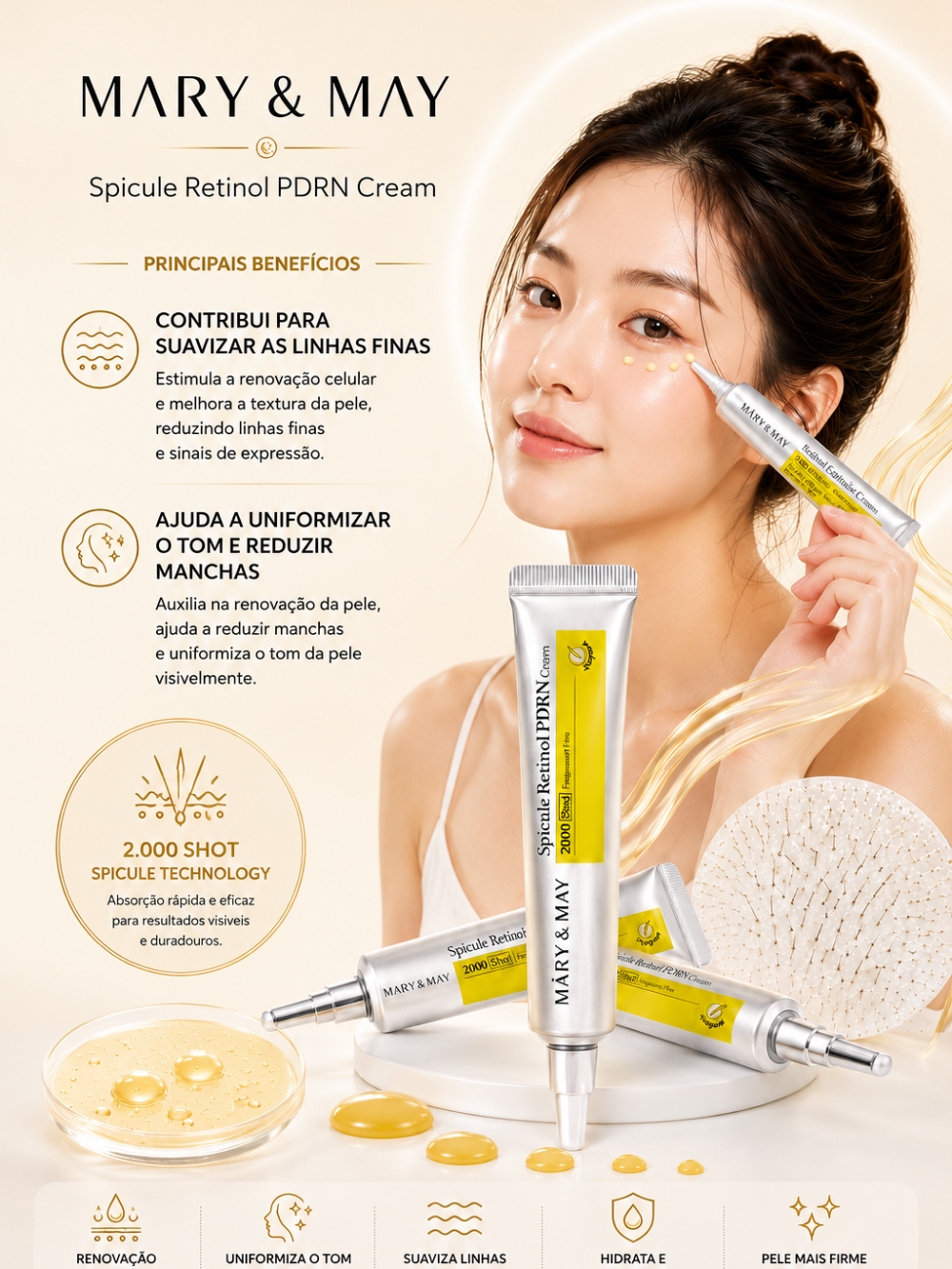 Spicule Retinol PDRN Cream 15g - Mary&May