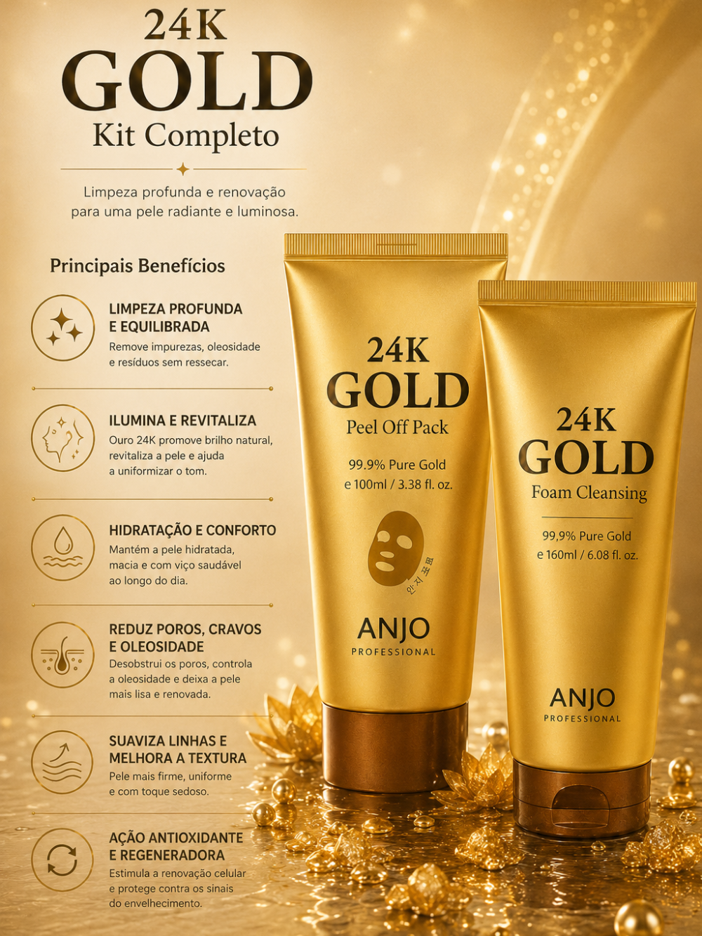 KIT 24K Gold - Anjo Professional