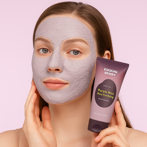 eqqualberry purple rice pore purifying pack cleanser 130g